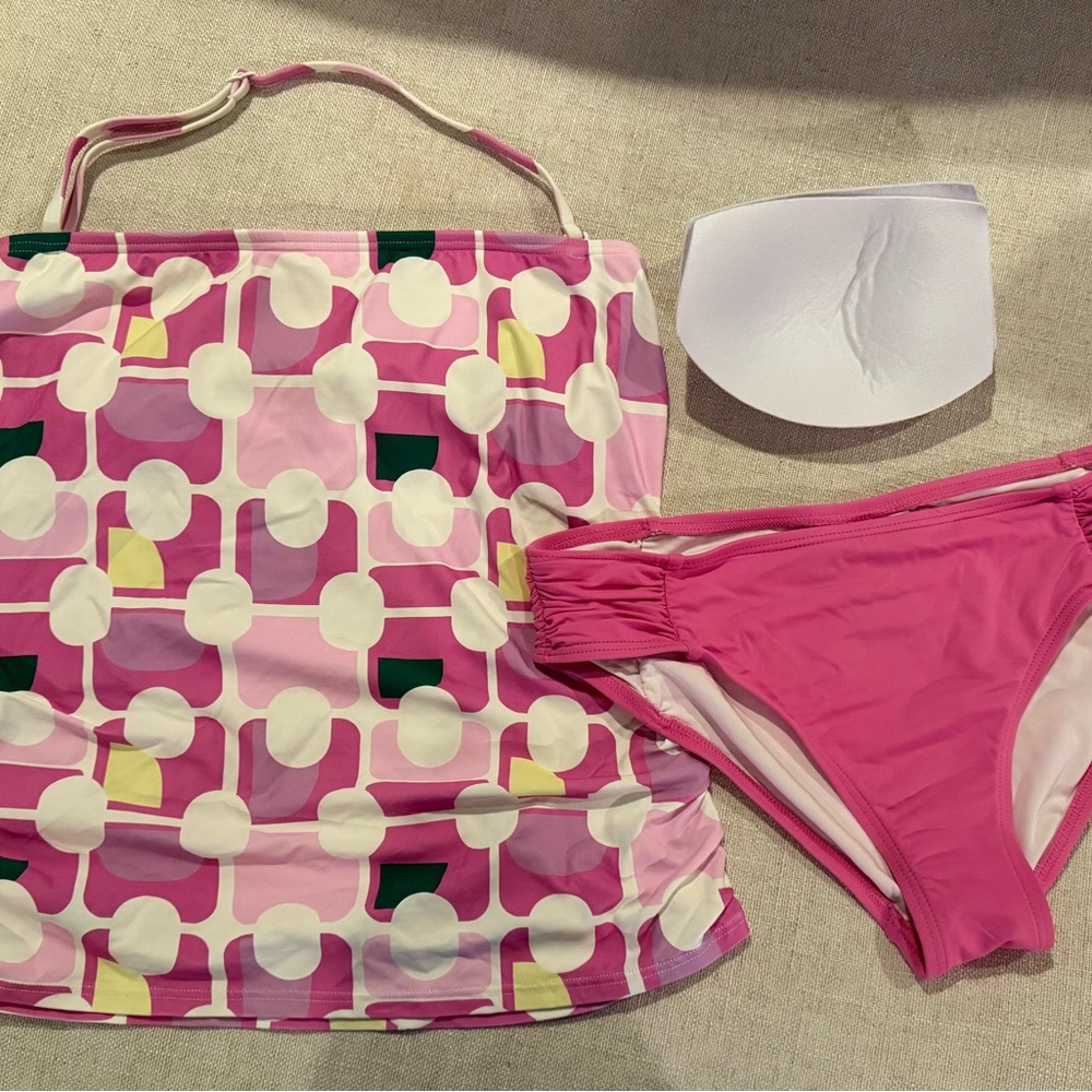Soma Swim Suit in Pink Geometric Design